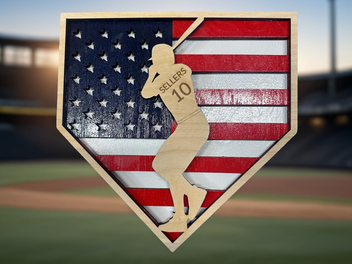 Custom Baseball Flag Award