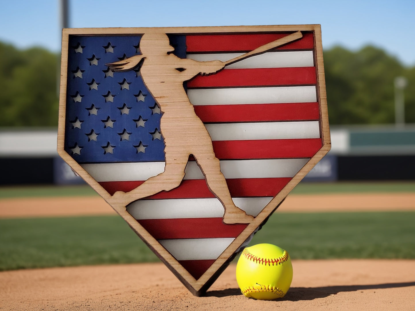 Custom Baseball Flag Award