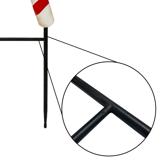 34" Metal Candy Cane Staked Yard Art Christmas Decoration