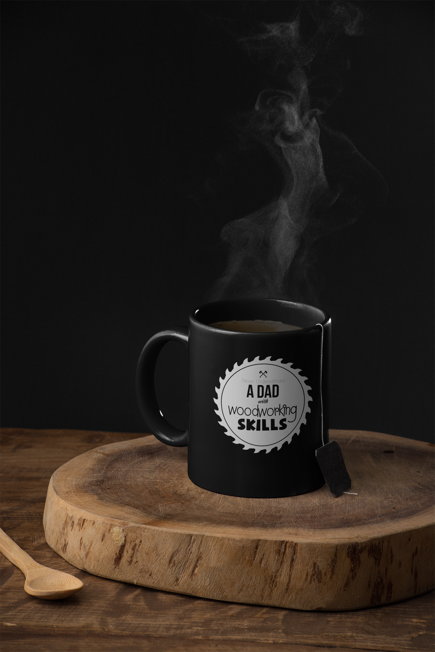 Never Underestimate A Dad With Woodworking Skills Mug