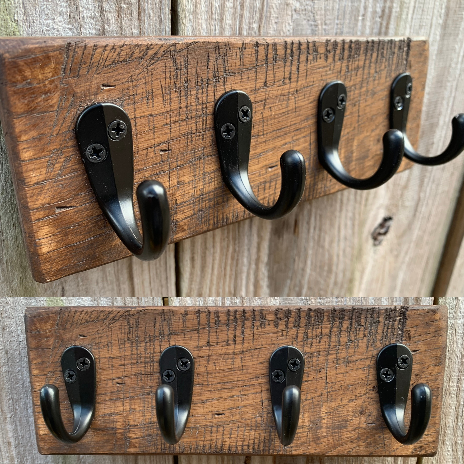Rustic 4 Hook Wood Keychain Holder – Magnolia Oaks Woodshop
