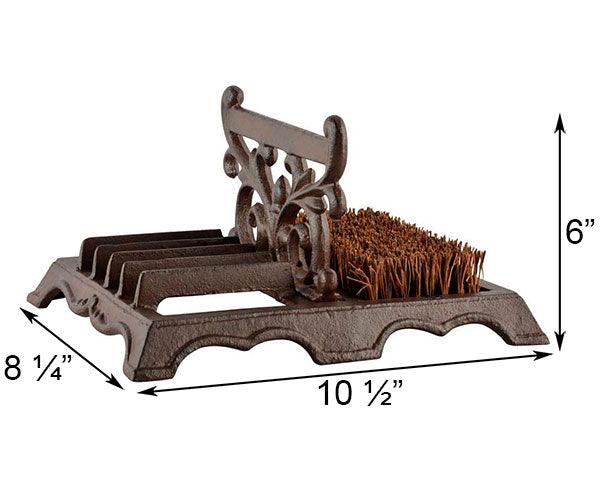 Cast Iron Boot Brush with Scraper