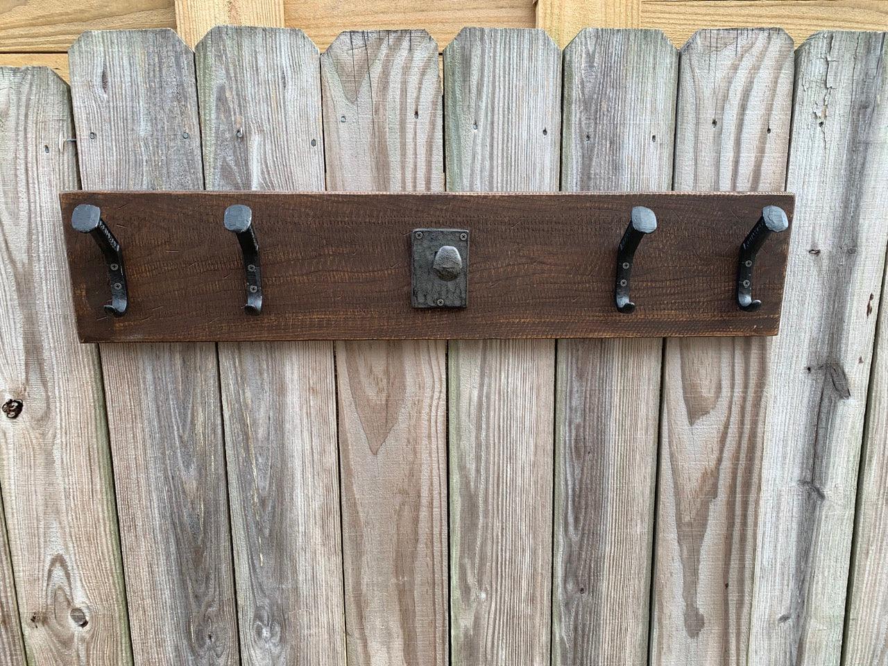Handcrafted Rustic Farmhouse Wooden Cap & Cowboy Hat Rack