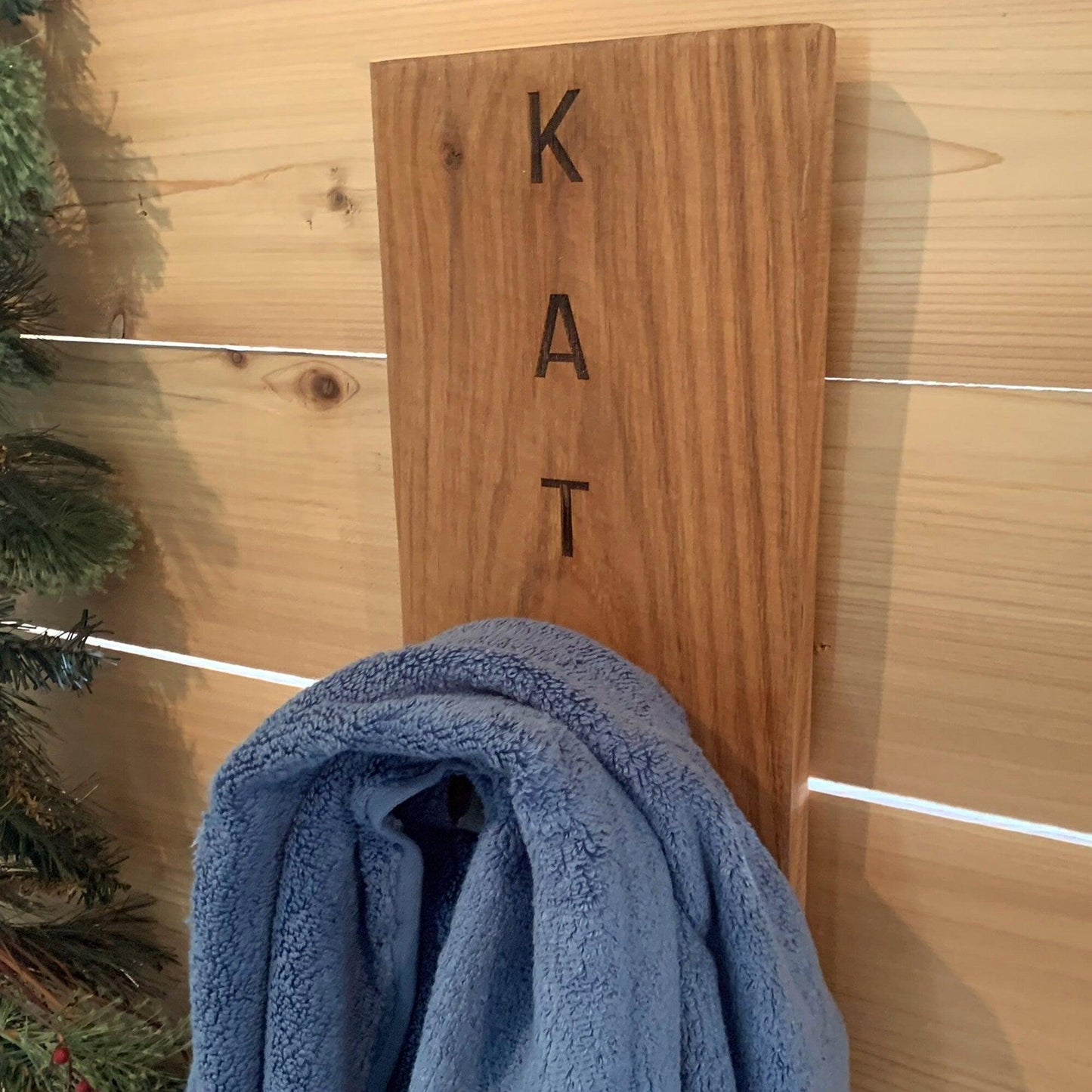 Personalized Engraved Rustic Towel Hanger