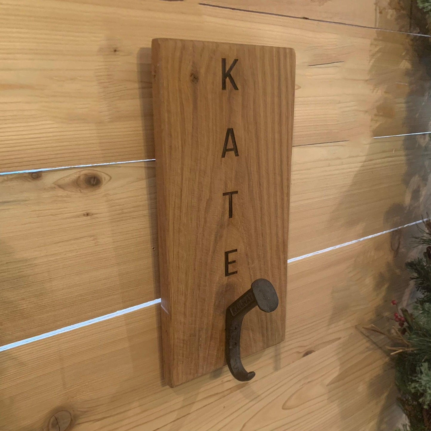 Personalized Engraved Rustic Towel Hanger