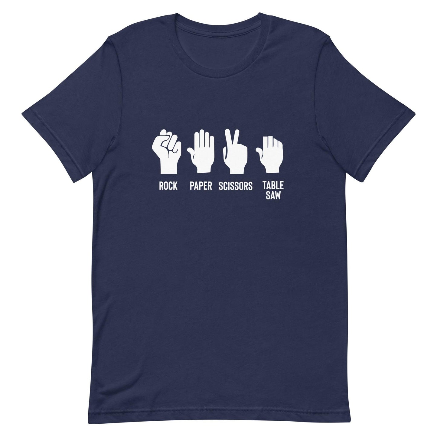 Rock Paper Scissors Table Saw T-shirt