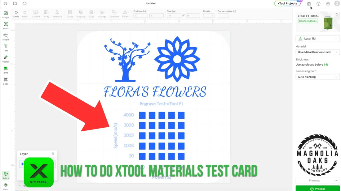 How to Create Materials Test Card in xTool XCS Software for Beginners - Simple, Fast, & Easy - Honest Tool Review