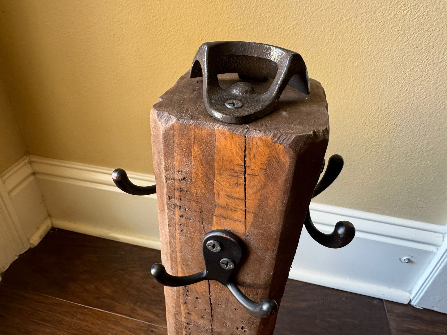 Custom Farmhouse Boot Hanger Stand with Bottle Opener