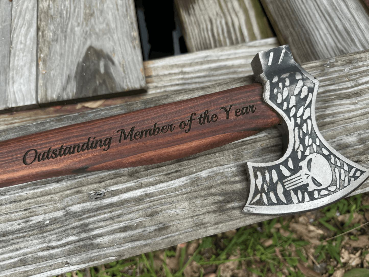 Personalized Viking Cross Axe with Custom Engraving