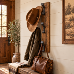 Reclaimed Wood Backpack Rack — 3 Hooks