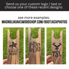 Personalized Walnut Boot Jack