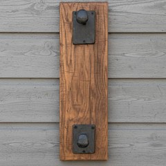 Reclaimed Wood Cowboy Hat Rack — 2 Hooks