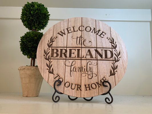 Wooden Personalized Family Monogram Sign