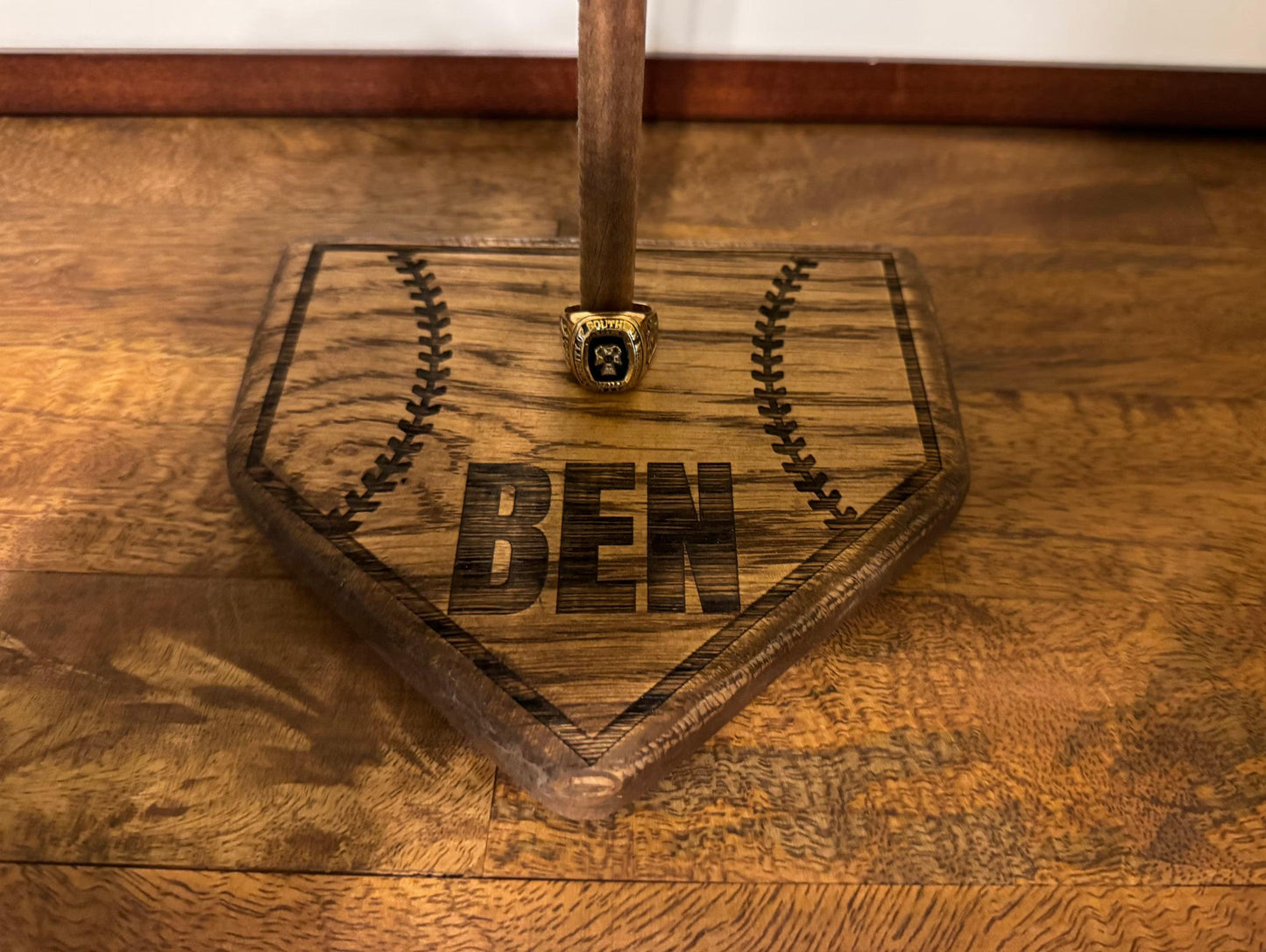 Personalized Baseball Ring Holder Display Stand for Championship Rings