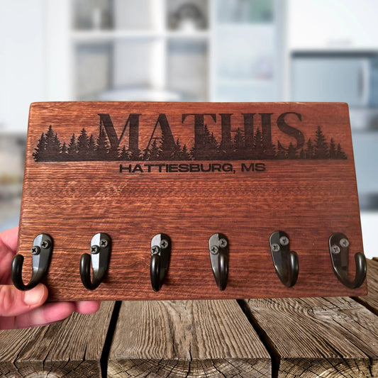Personalized Family Keychain Holder for Wall