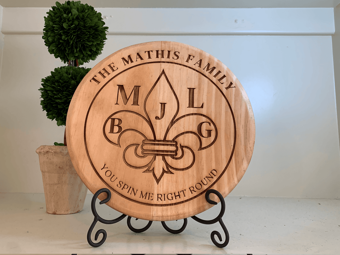 Custom Engraved Lazy Susan Turntable