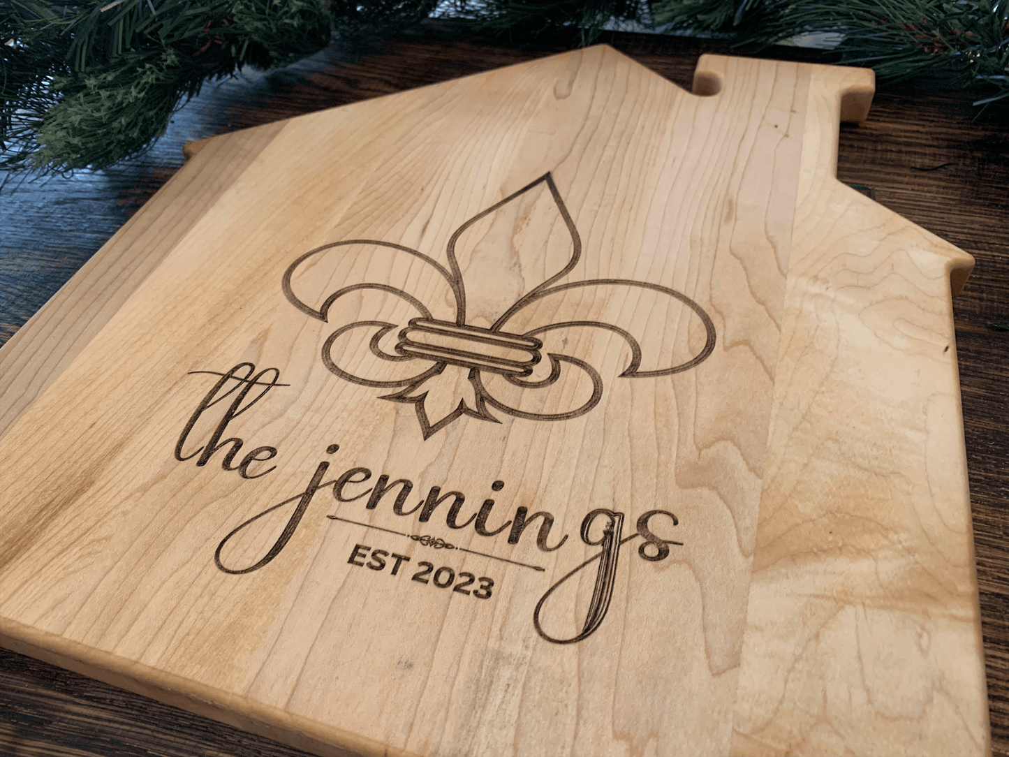 Personalized House Shaped Cutting Board