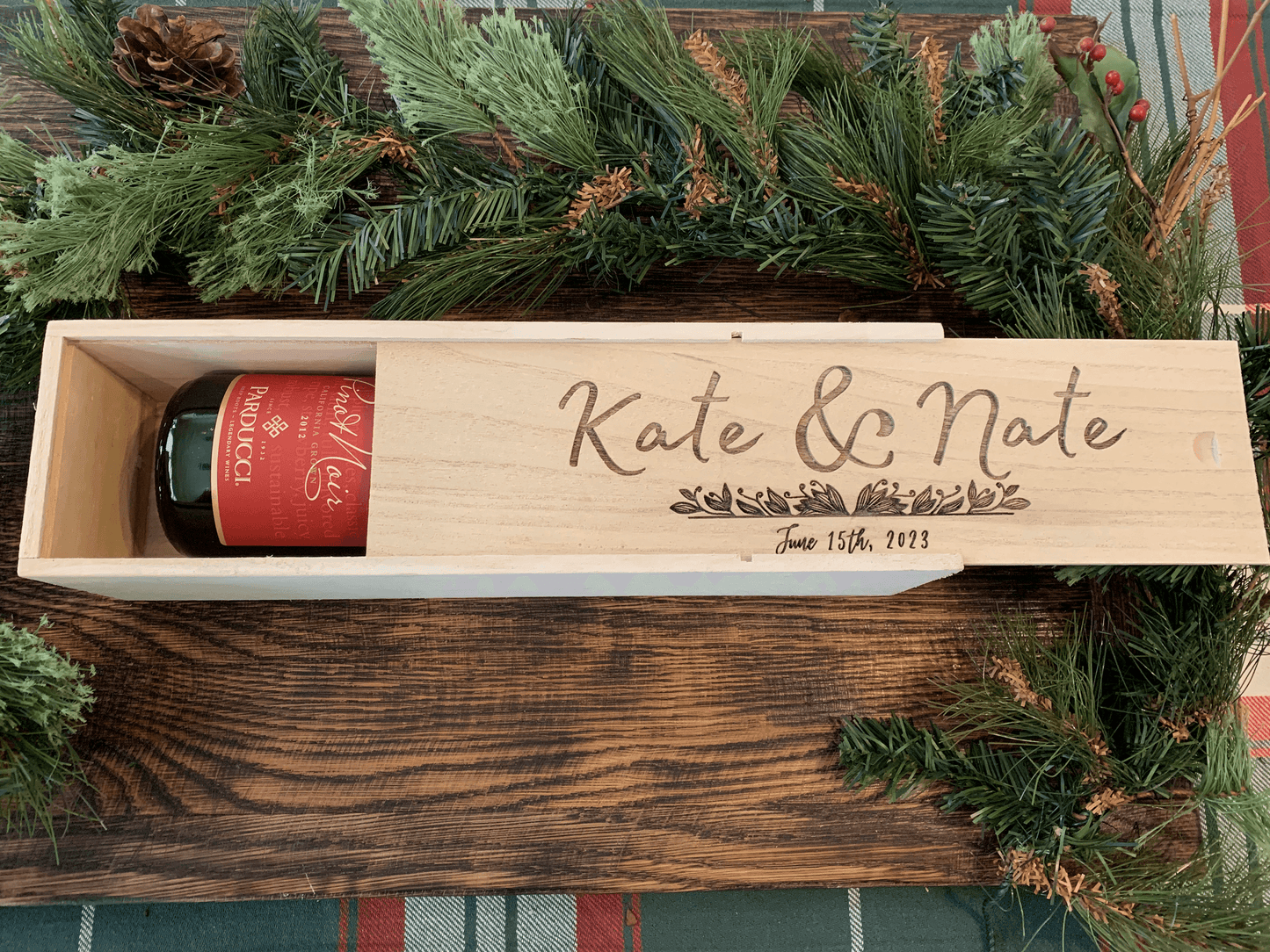 Personalized Wooden Wine Box