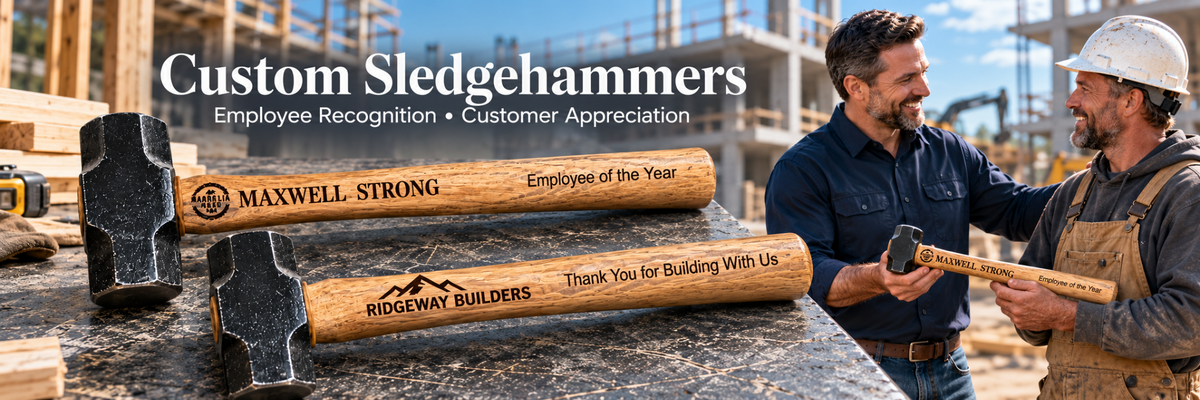 Custom sledgehammers — employee recognition and customer appreciation