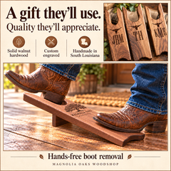 Personalized Walnut Boot Jack