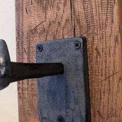 Reclaimed Wood Cowboy Hat Rack — 2 Hooks