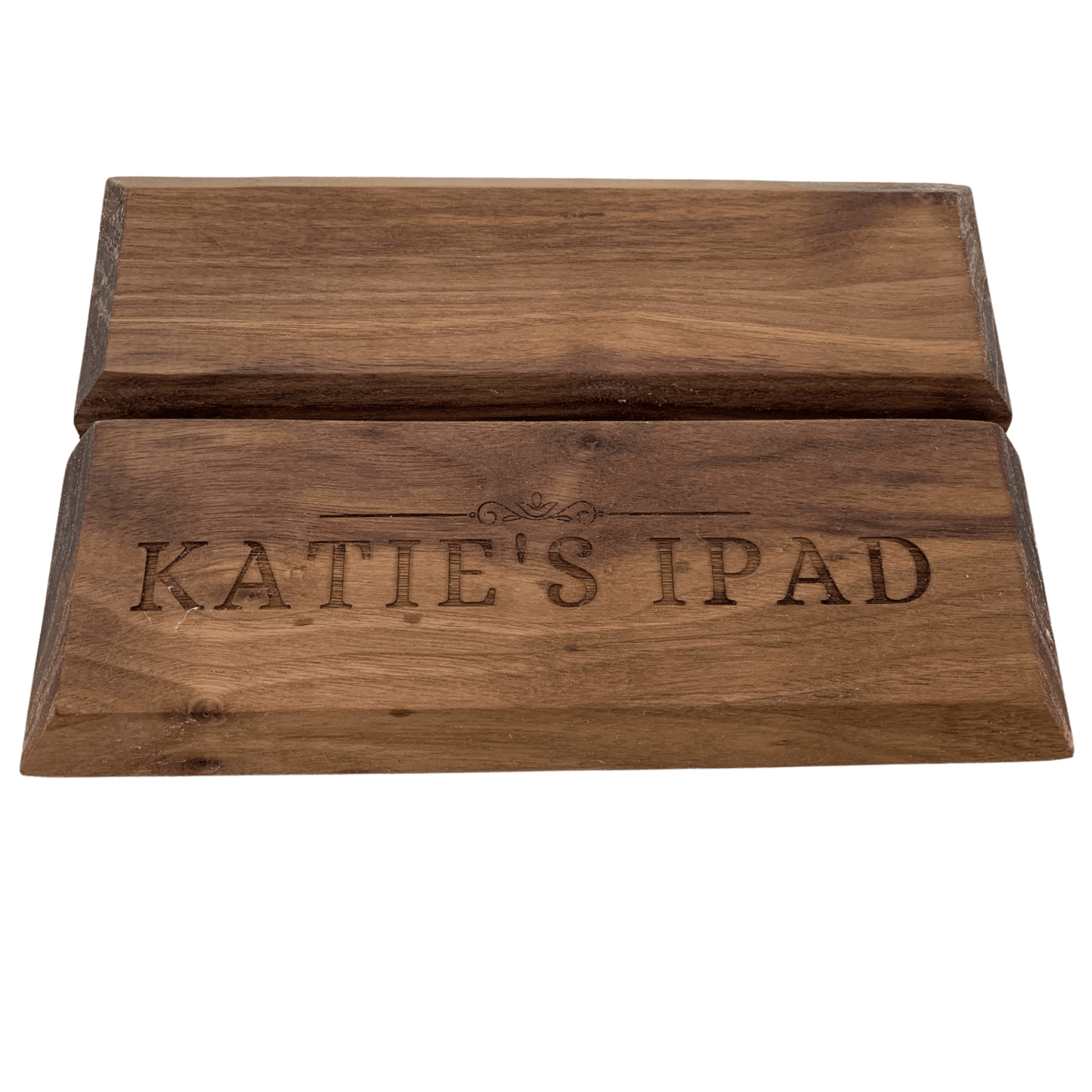 Personalized Walnut iPad / Tablet Holder & Stand