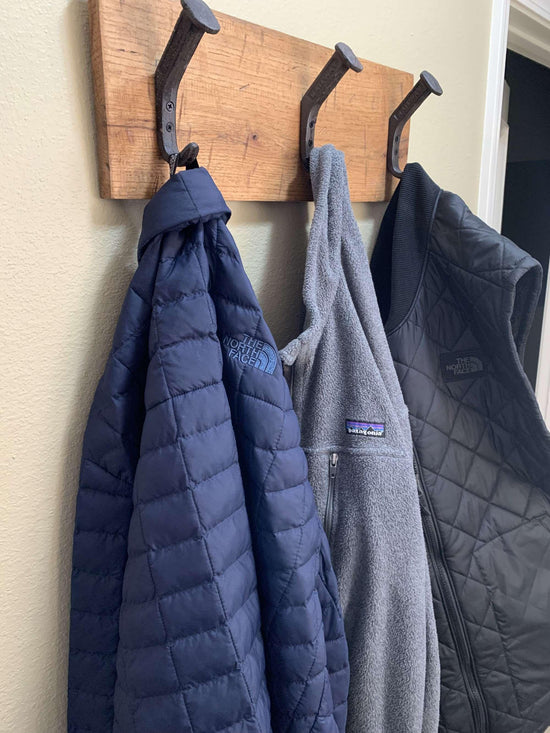 Handcrafted Rustic Farmhouse Wooden Hat Rack - 4 Hanger – Magnolia Oaks ...