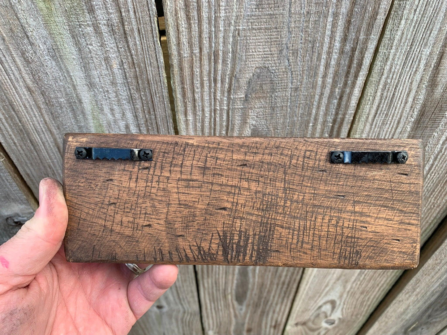 Rustic 4 Hook Wood Keychain Holder