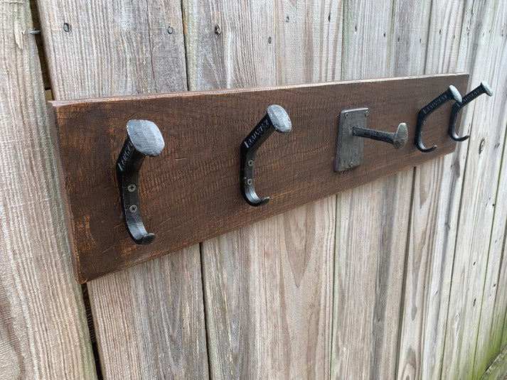 Handcrafted Rustic Farmhouse Wooden Cap & Cowboy Hat Rack – Magnolia ...