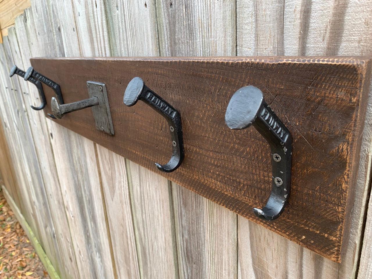 Handcrafted Rustic Farmhouse Wooden Cap & Cowboy Hat Rack – Magnolia ...