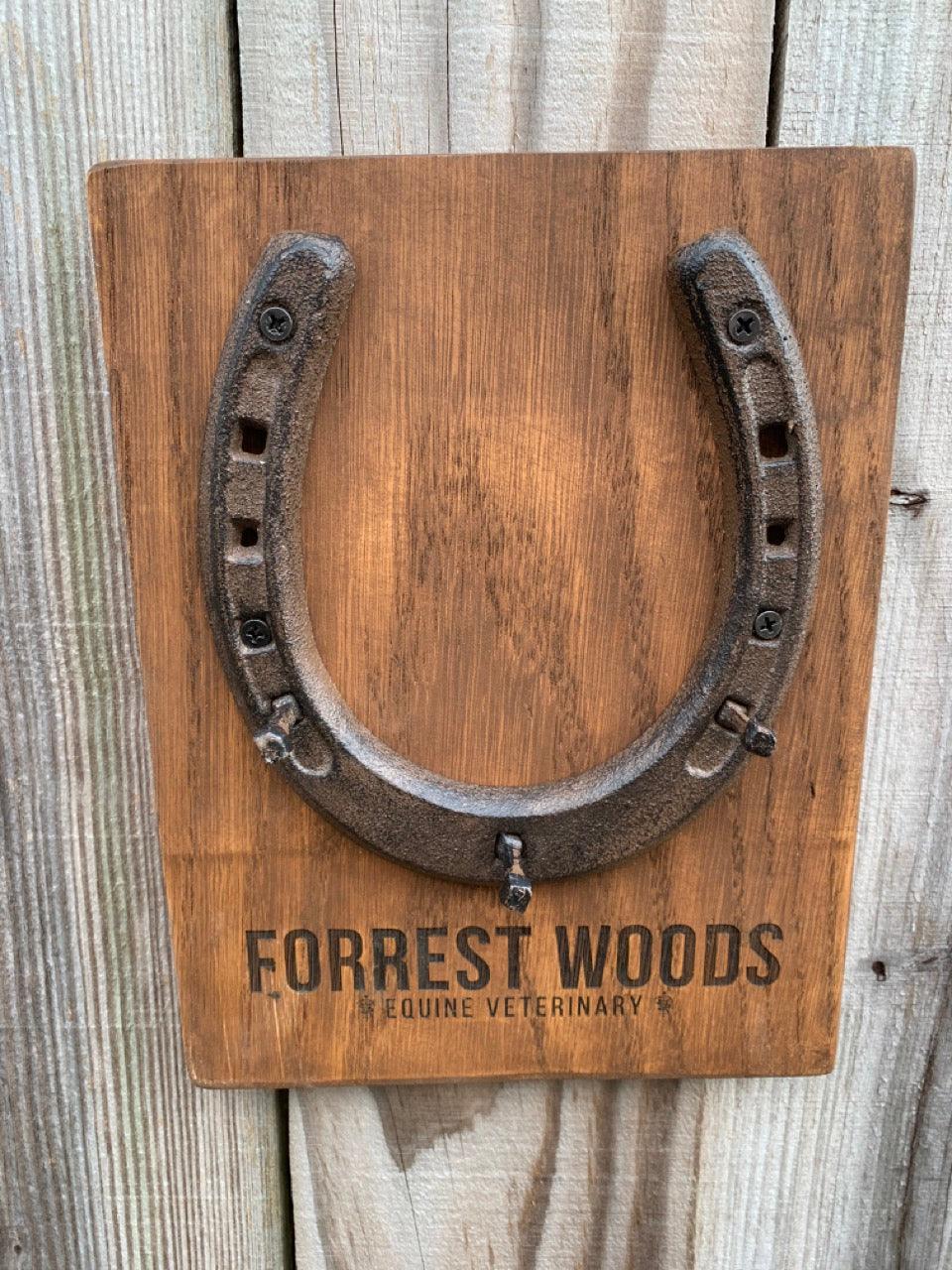 Personalized Rustic Horseshoe Wall Hanger