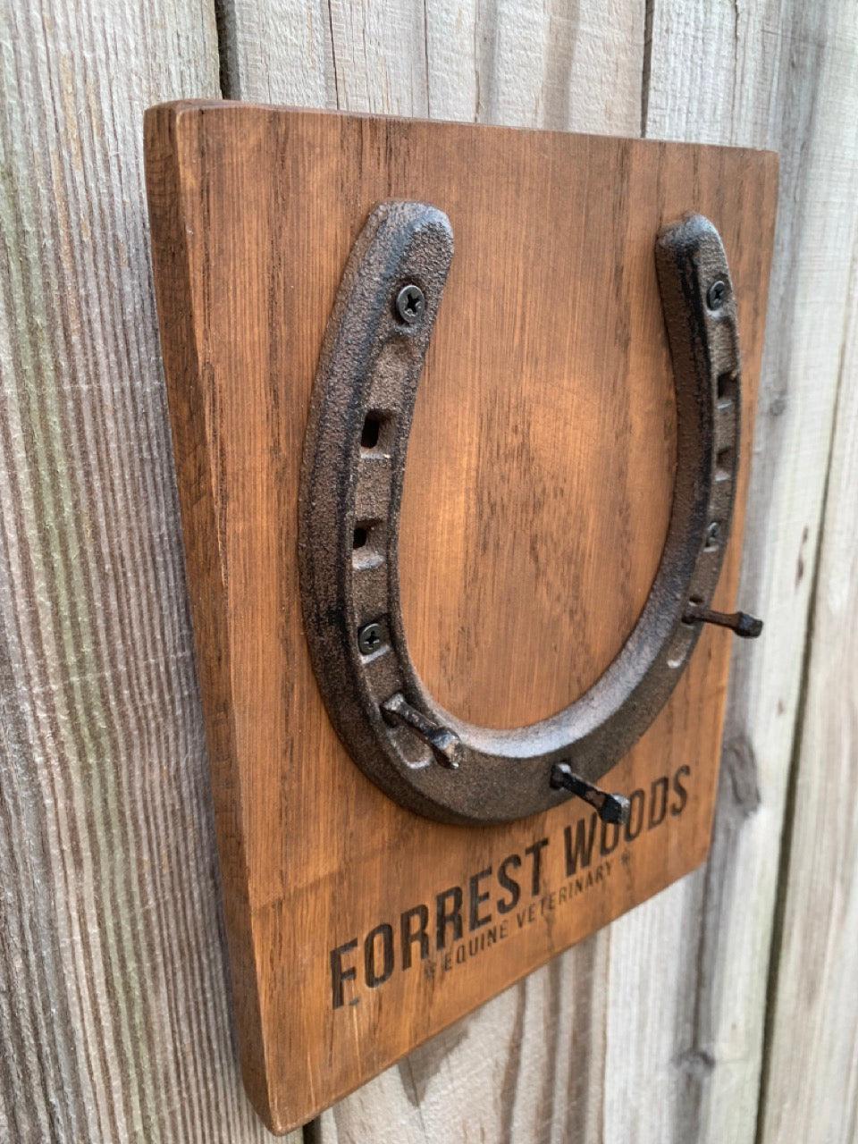 Personalized Rustic Horseshoe Wall Hanger