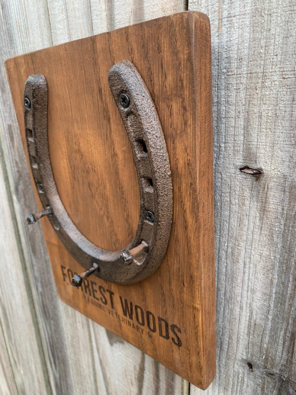 Personalized Rustic Horseshoe Wall Hanger