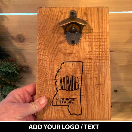 Personalized Rustic Wooden Bottle Opener